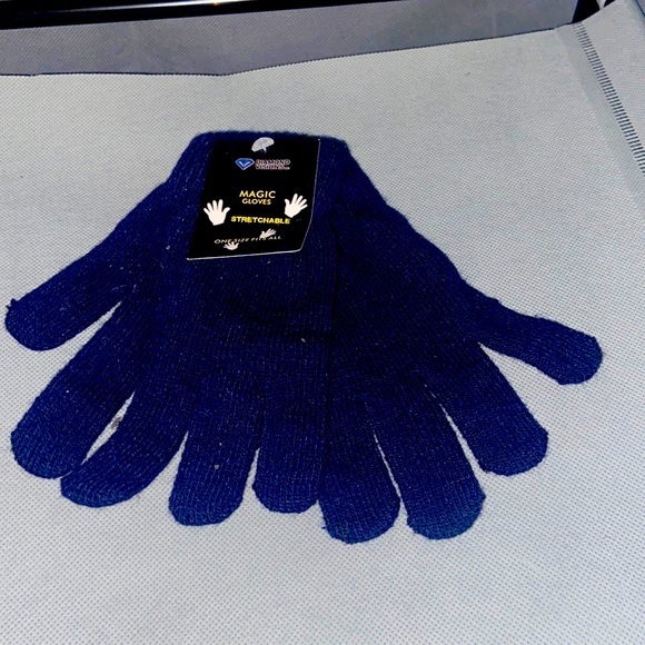 Navy Blue Mittens - Picture 1 of 3